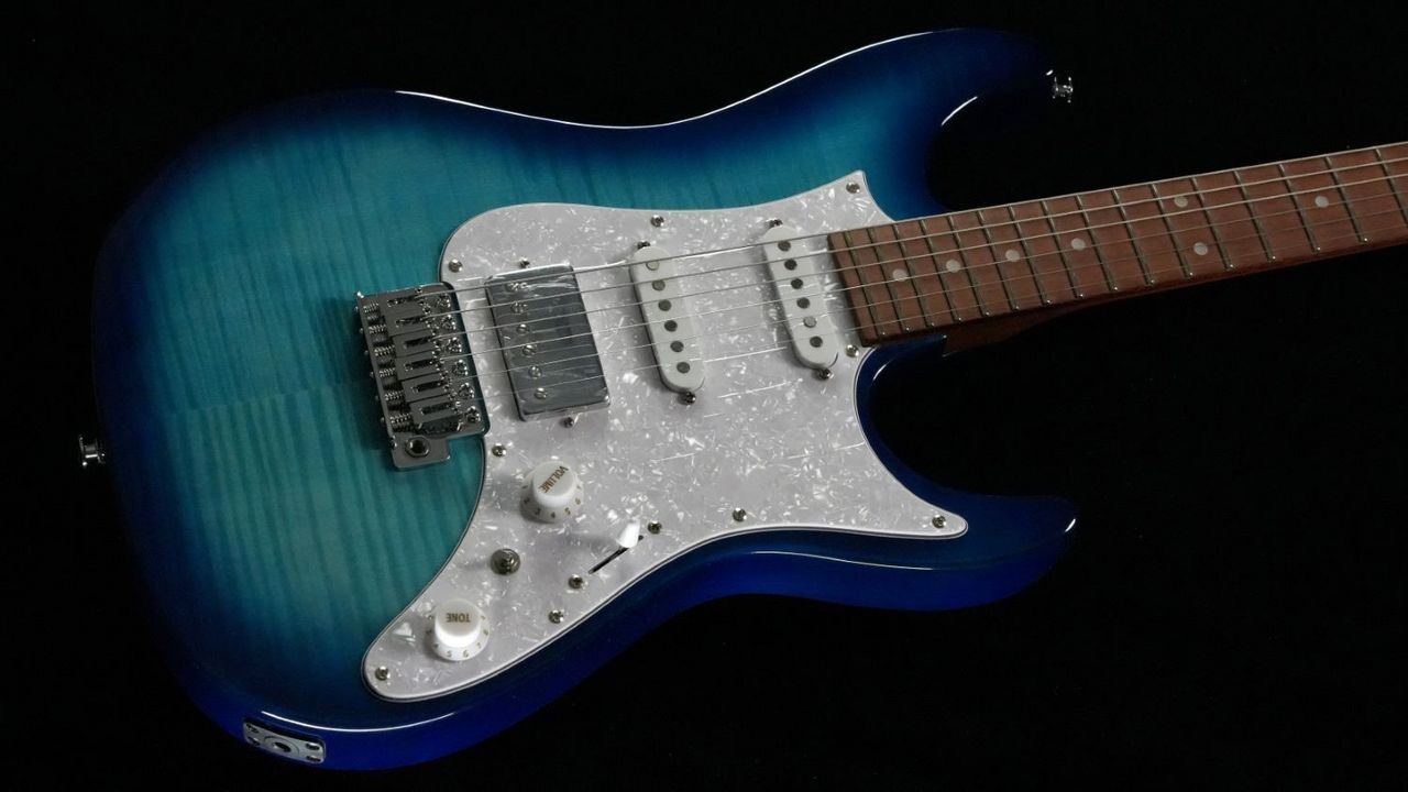 Ibanez AZ22S1F TXB Transparent Turquoise Burst, Flame Maple Top, Alder Body