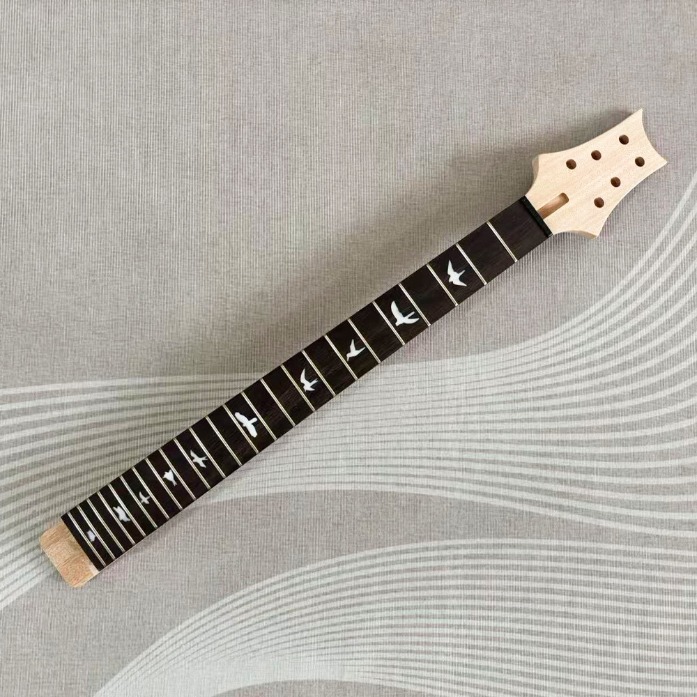 DIY Electric Guitar Unfinished Kit Flame Maple Top Abalone Inlay Set In Tremolo