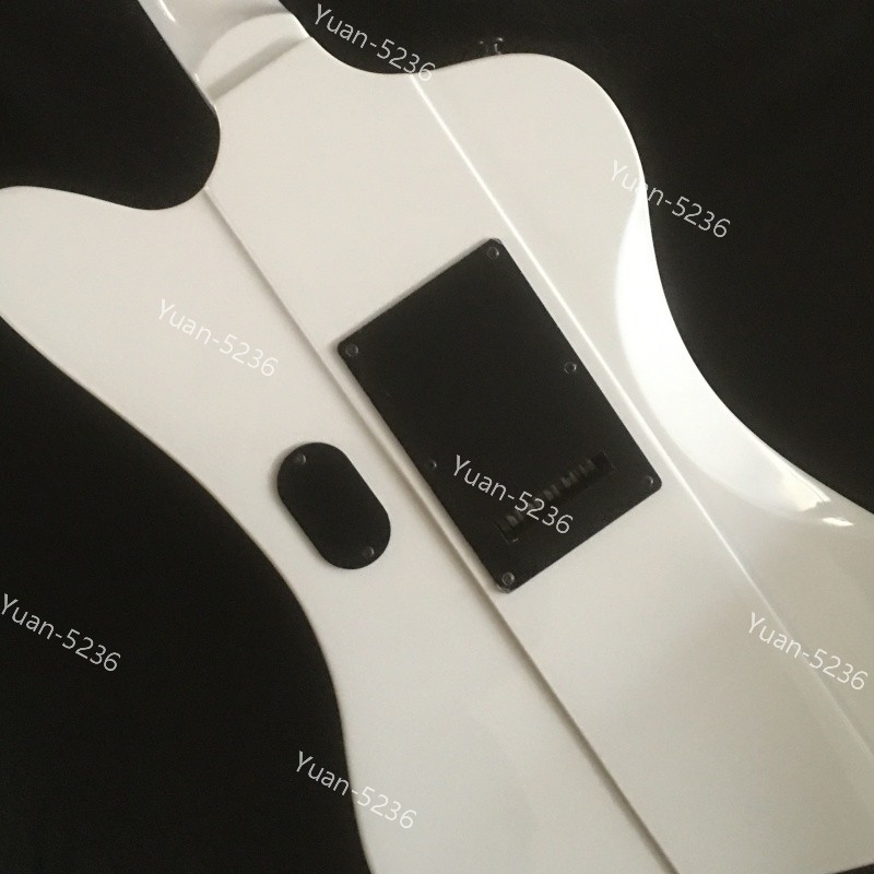 Solid Body White Electric Guitar Scale Length 648mm Stainless Frets FR Bridge