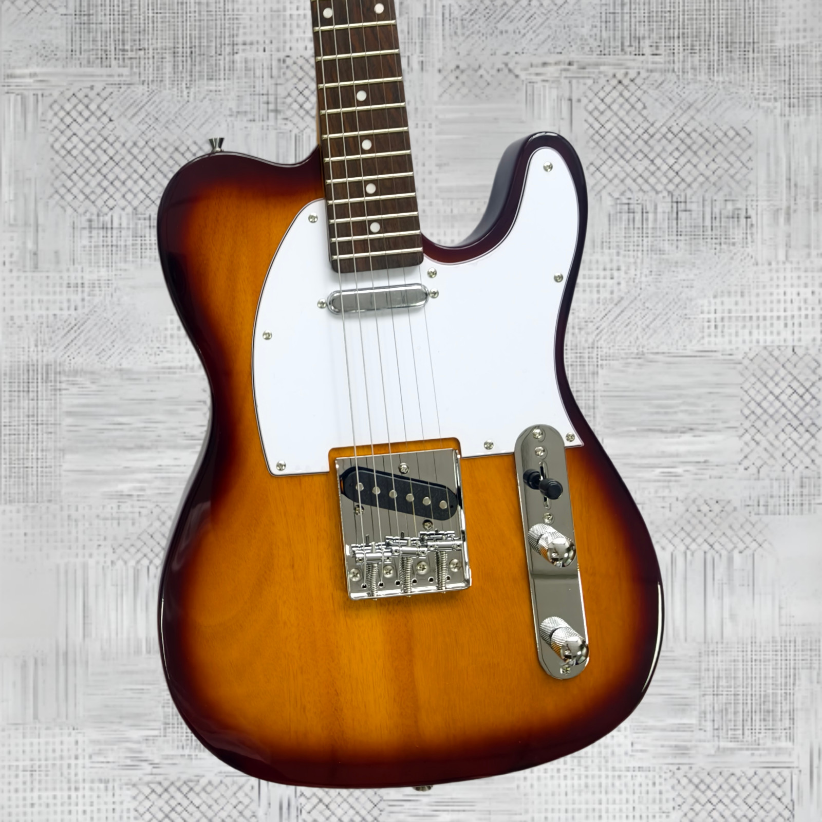 Ship US TL Electric Guitar Sunburst Rosewood Fingerboard White Pickguard