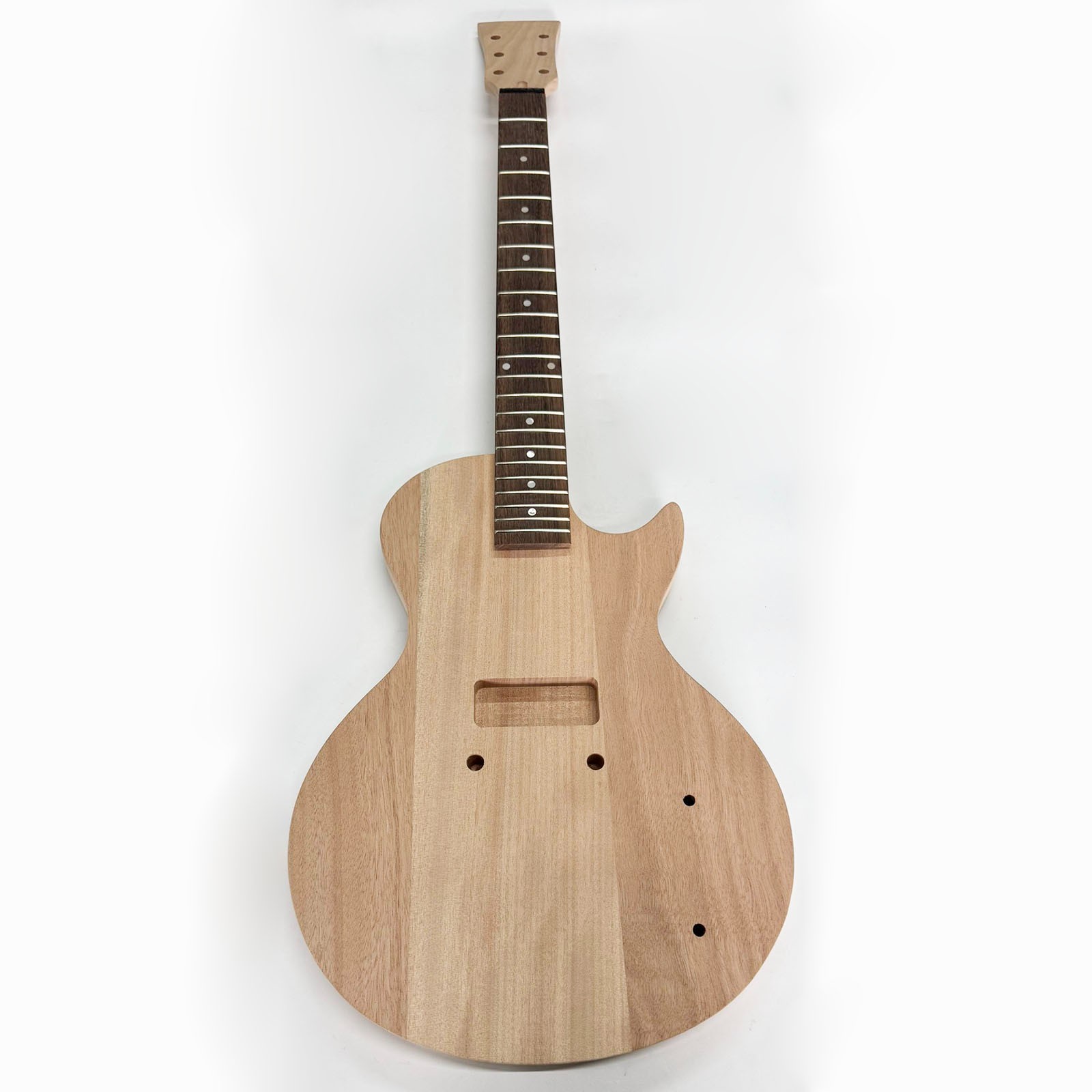 Unfinished Mahogany Electric Guitar DIY Kit 22 Frets 24.75″ Scale Mahogany Neck