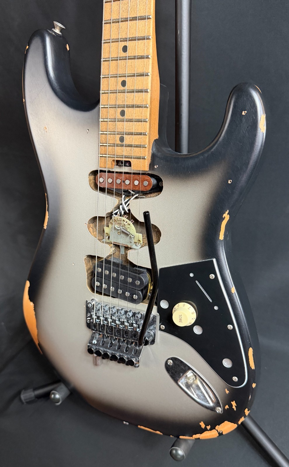 EVH Frankenstein Relic Series Frankie Electric Guitar Relic Silverburst w/ Bag