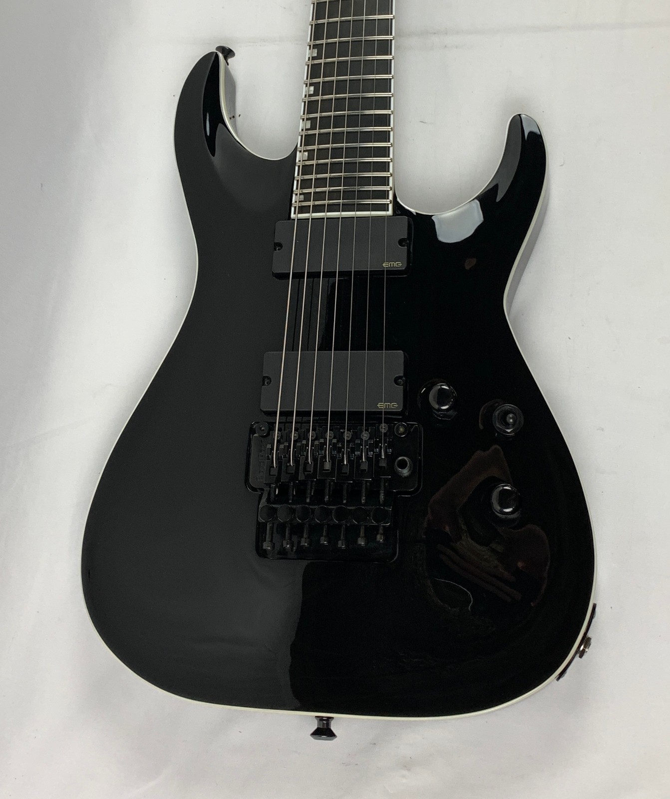 ESP E-II Horizon FR-7 Black BLK 7-String Electric Guitar + Hard Case B-Stock MIJ