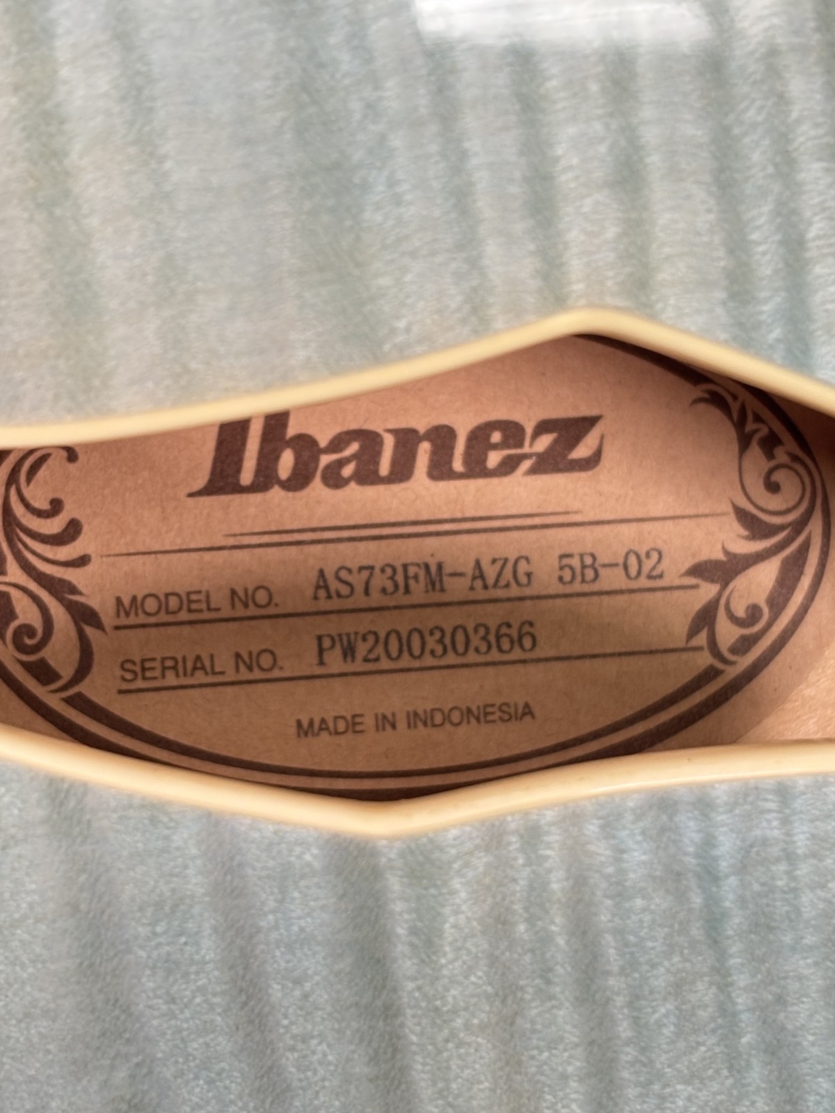Ibanez AS73FM Artcore Semi-Hollow Electric Guitar – Azure Blue