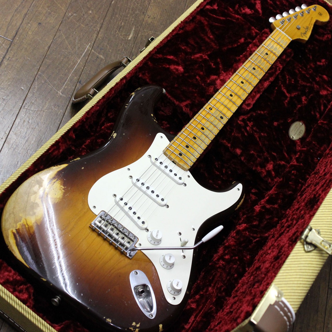 Fender Custom Shop 1955 Stratocaster Heavy Relic Wide Fade Chocolate 2TSB 2018