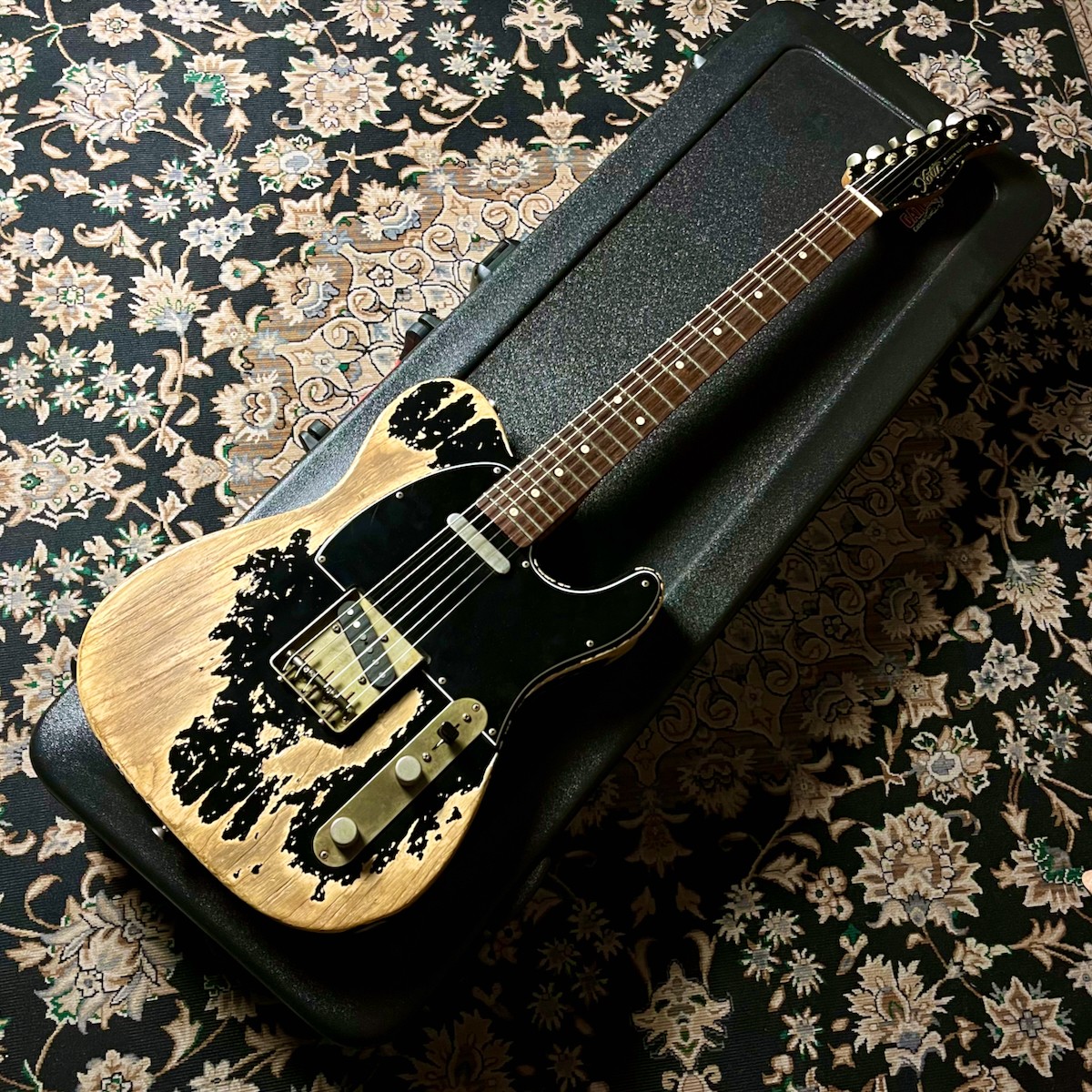 Xotic Xtc-1 Black Mh Super Heavy Aged Ash / 4A Roasted Flame Maple Rose Wood Saf
