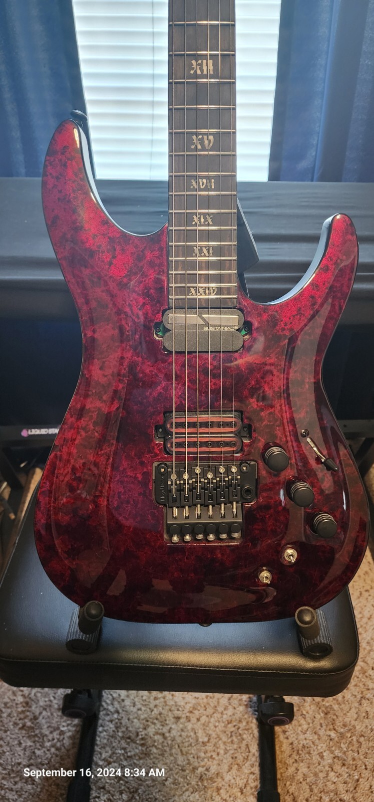 Schecter Guitar Research C-1 FR-S Apocalypse Electric Guitar Red Reign