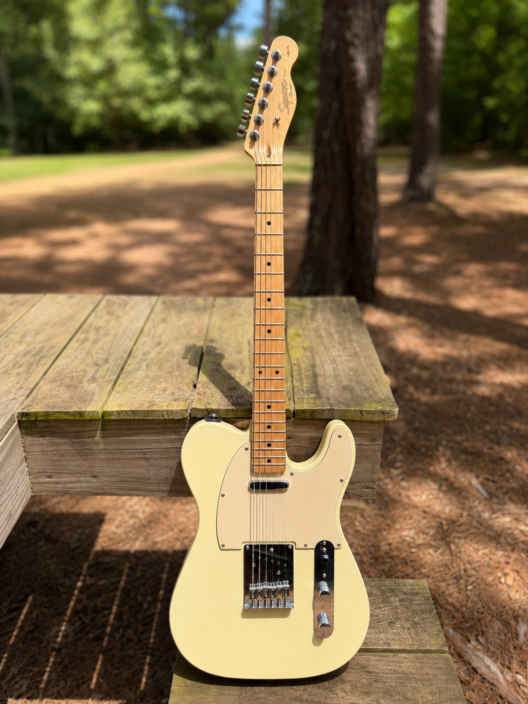 Fender Squier Telecaster Affinity Series, Blonde Color, New Strings