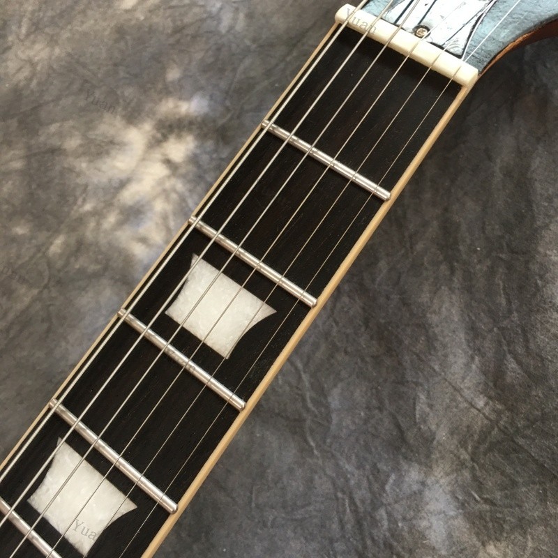 Heavy Aged Honey Burst Electric Guitar HH Pickups Chrome Hardware Stainless Fret