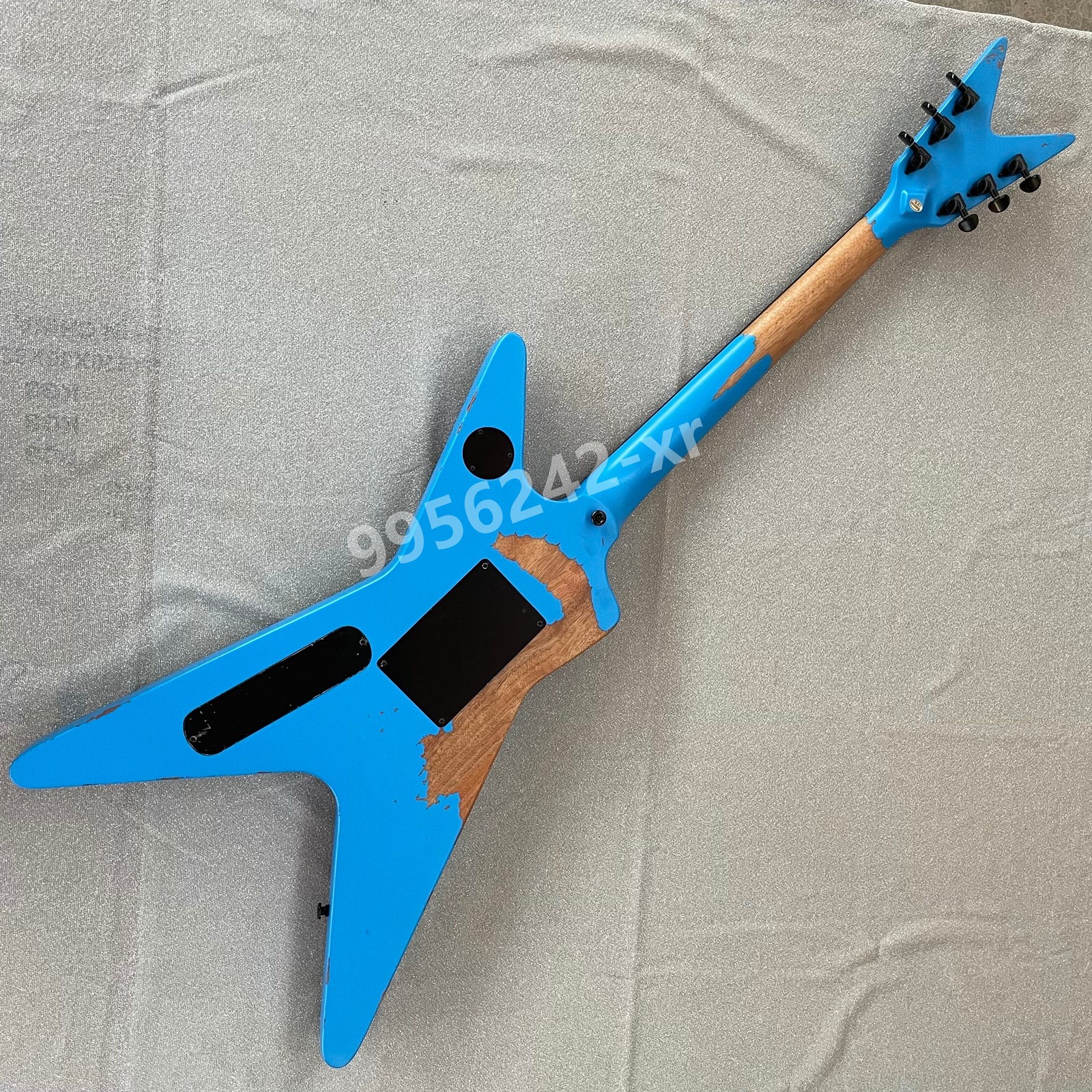 Vintage Dimebag Darrell Rebel HH Pickup FR Bridge Rosewood Freteboard Blue