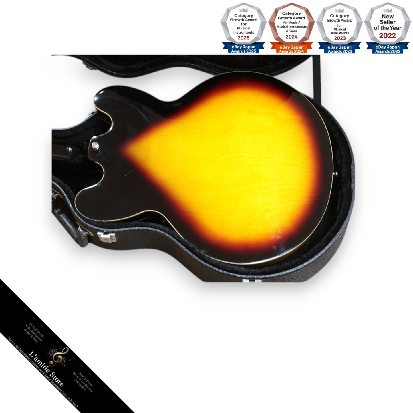 Epiphone DOT Vintage Sunburst SemiHollow Guitar China 2001