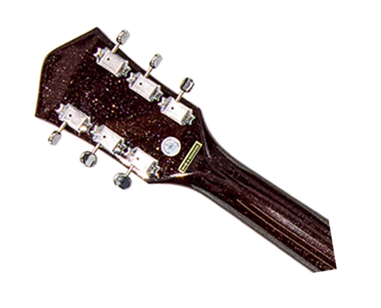 Silvertone 1423 Series Single Cut Guitar – Red Silver Flake Burst