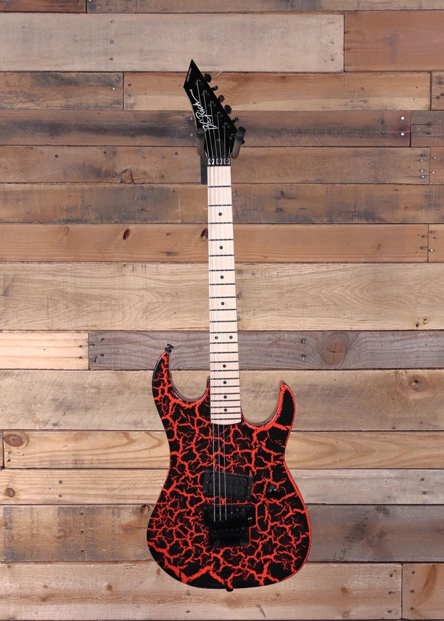 BC Rich Gunslinger Retro II Electric Guitar Red Crackle w/ Floyd Rose