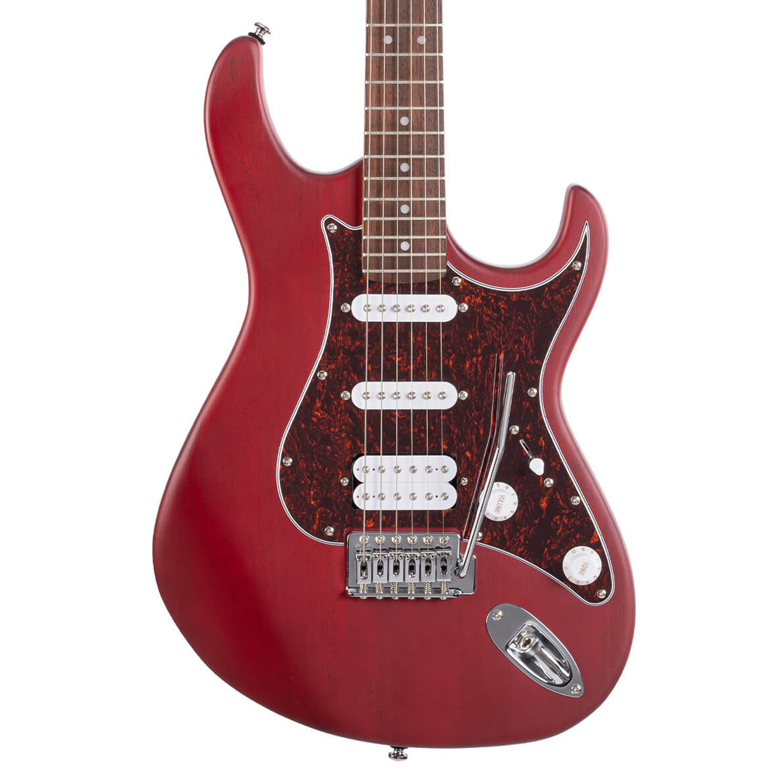 Cort G110 Double Cutaway Electric Guitar – Open Pore Black Cherry – Open Box