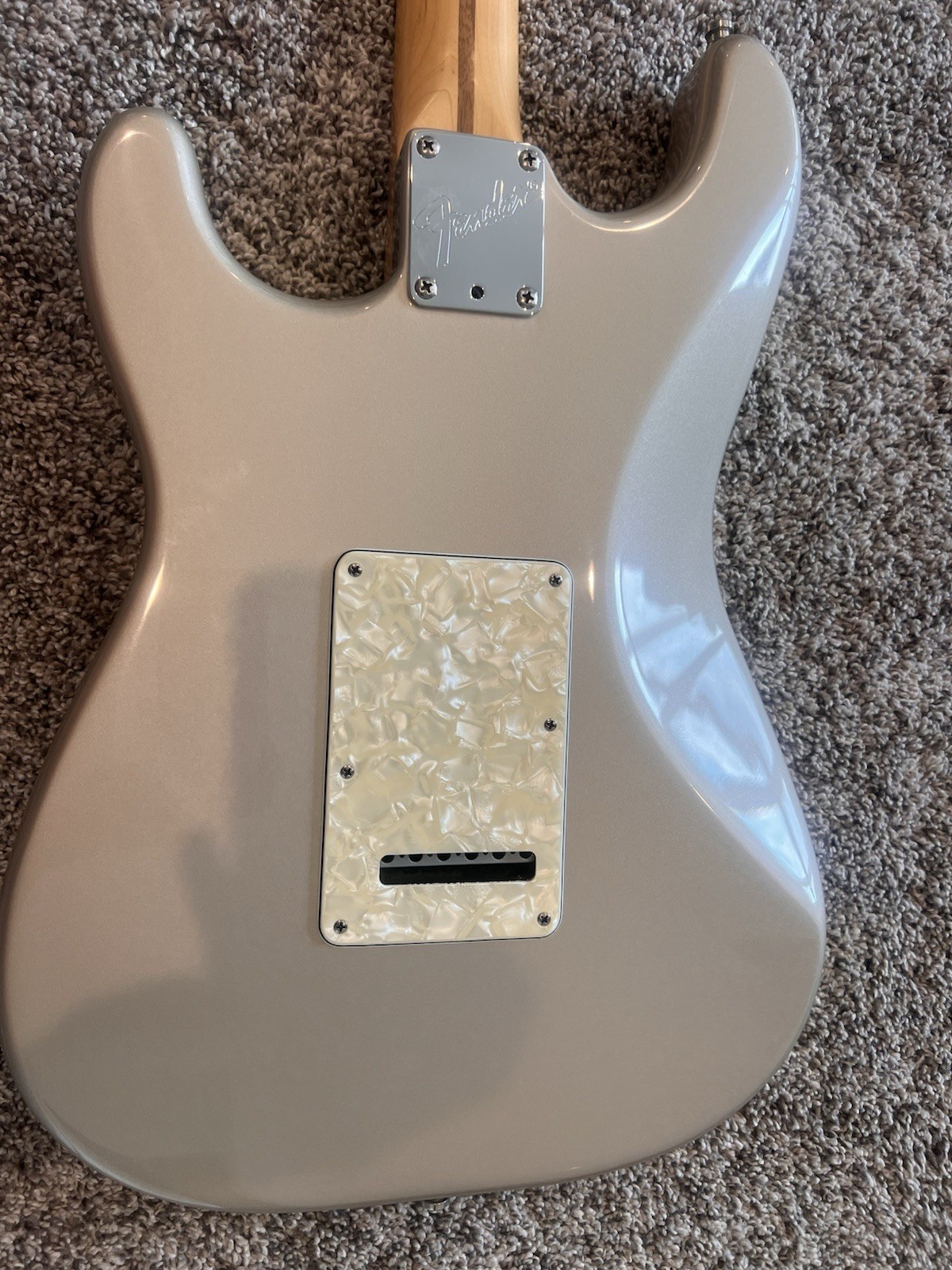 Original 1997 Fender USA Lone Star Strat H/S/S Guitar in Shoreline Gold W/Case