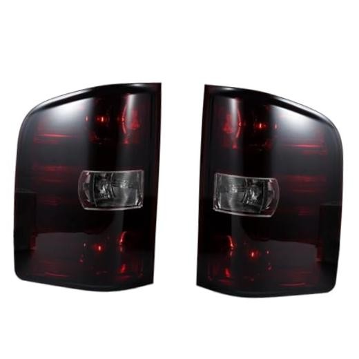 Tail Lights Compatible with 2007-2014 Chevy Silverado 1500 Dark Red With Bulbs