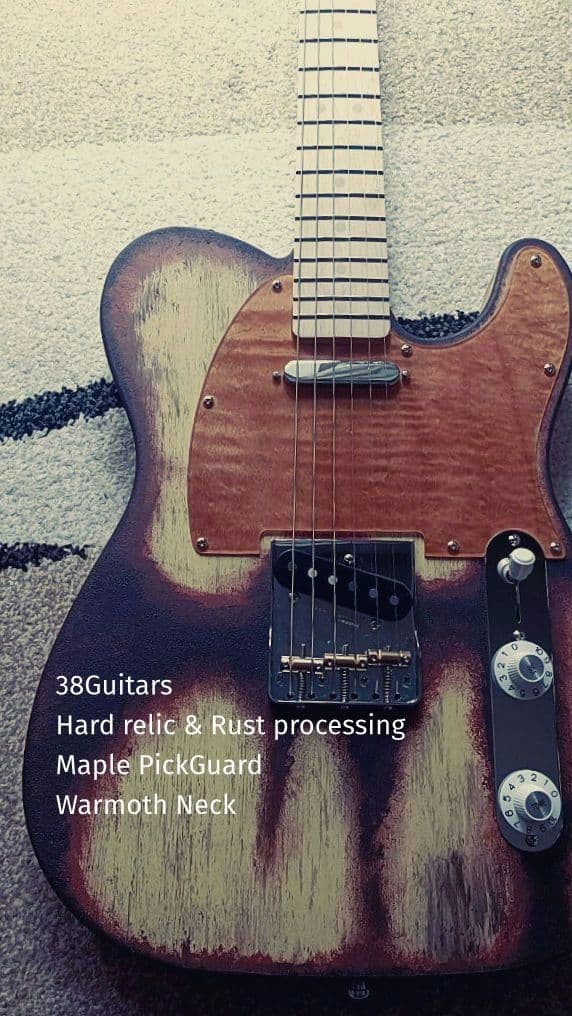 Electric Guitar 38Guitars TL Custom Relic Rust Honey Mustard