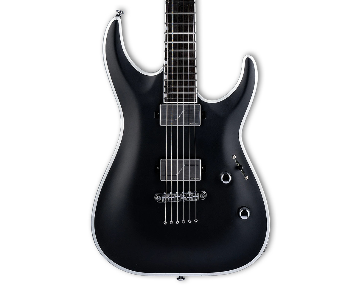 ESP LTD MH-1000NT BB Electric Guitar – Black Satin w/Silver Binding – B-Stock