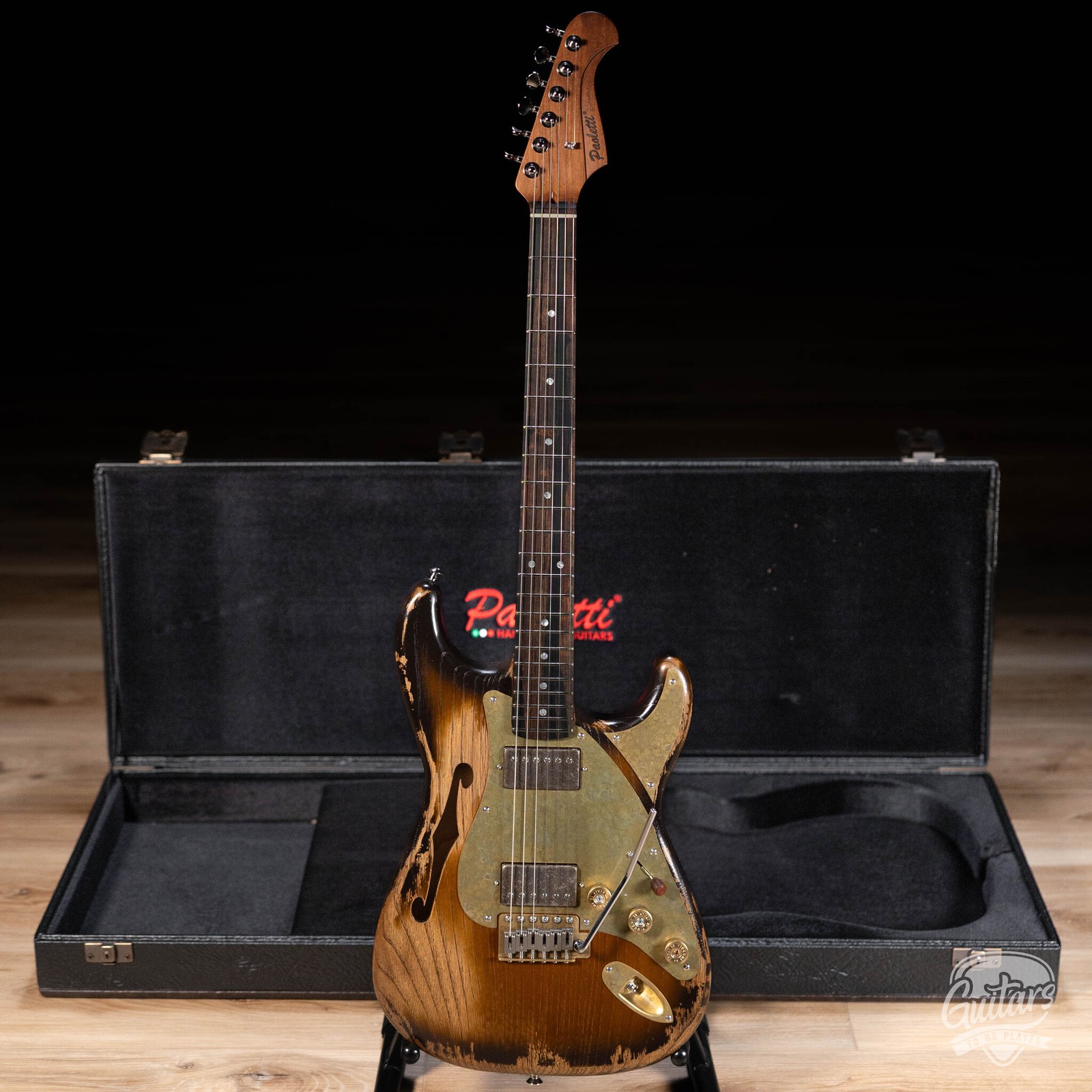 Paoletti Alfa Lounge HH “Stratospheric” Thinline S-Style – Tobacco Burst