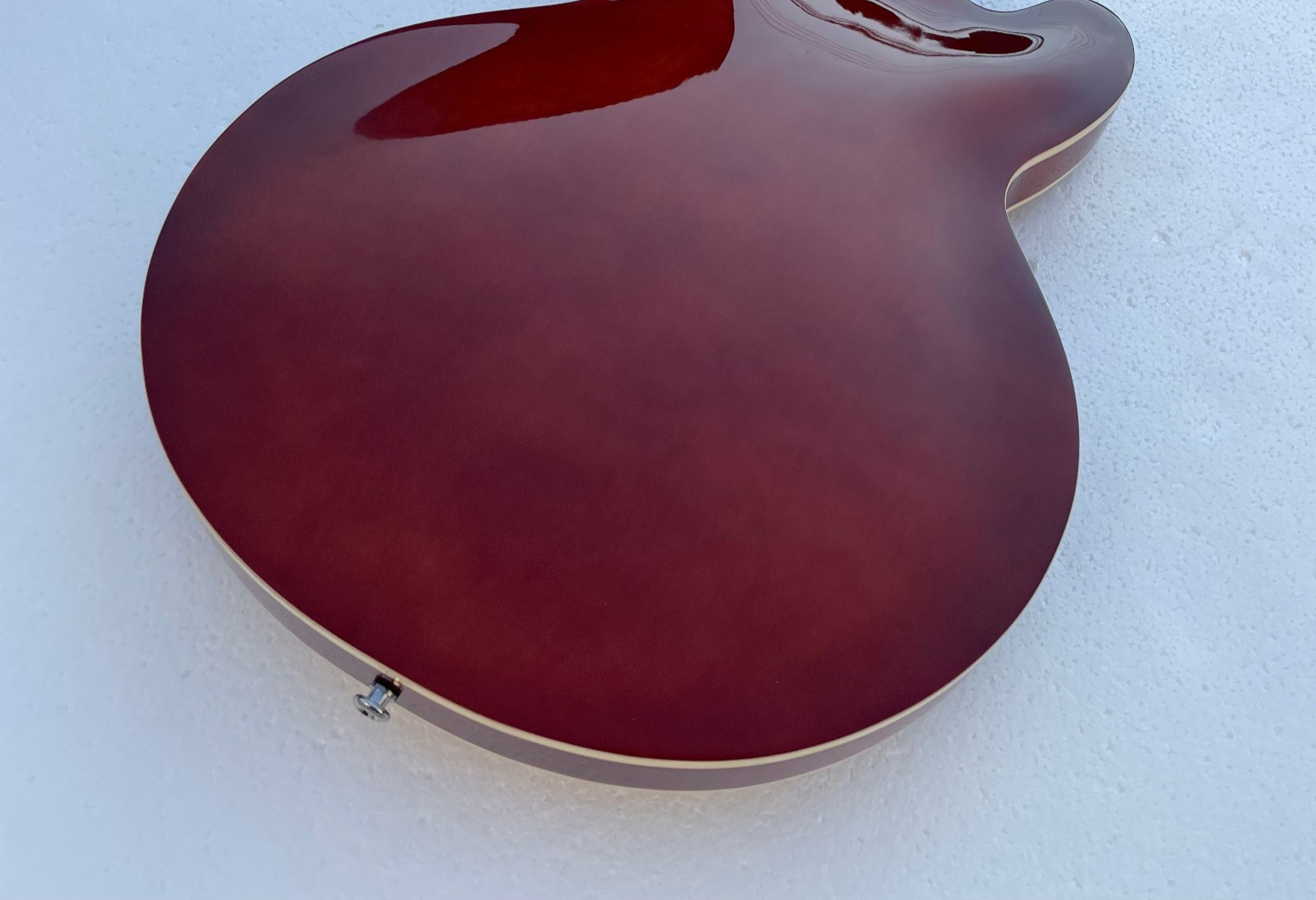 33-5 Electric Jazz Guitar Bone Nut Semi-Hollowbody Glossy Finish Flame Maple Top
