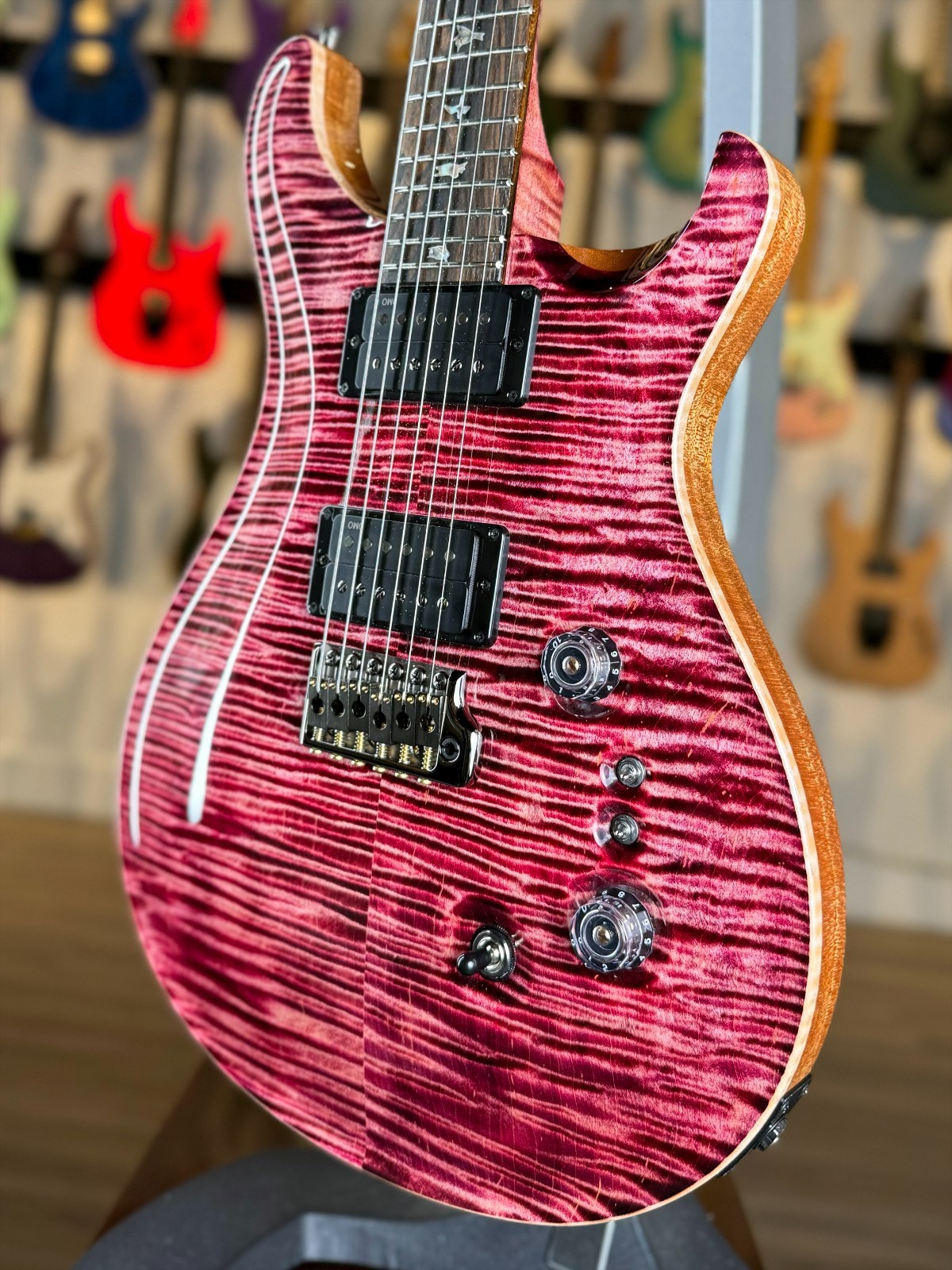 PRS Custom 24-08 “10 Top” Wood Library – Pomegnatate – Private Stock Color