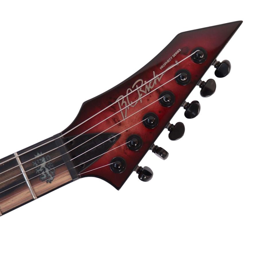 B.C.Rich SHREDZILLA PROPHECY ARCHTOP WITH EVERTUNE LAVA Burst Black Line Inlays