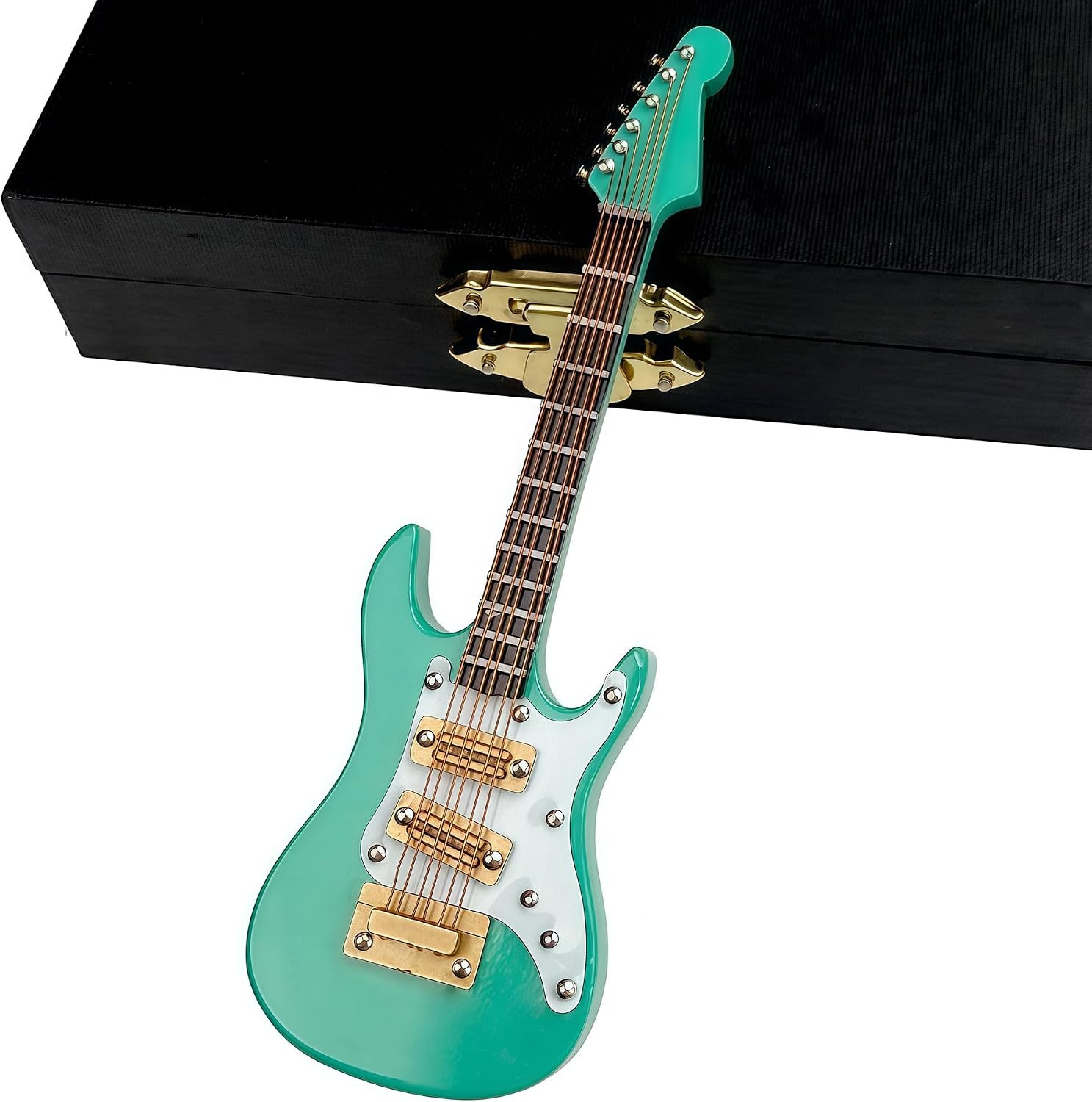 Miniature Guitar with Stand and Case, 10Cm Mini 6 Strings Electric