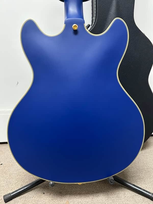 D’Angelico DLX DCTP Deluxe DC Semi Hollowbody Electric Guitar Royal Blue