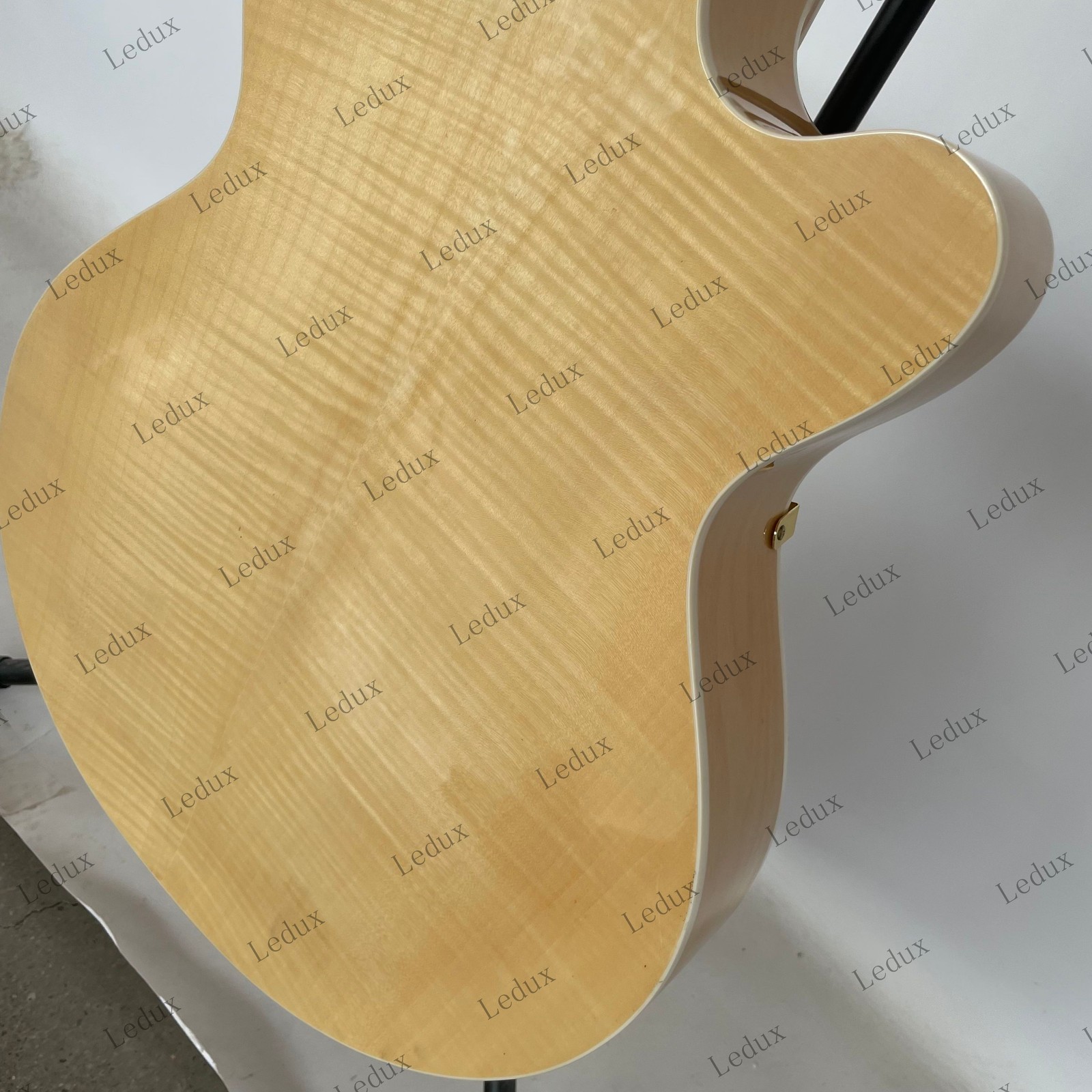 Gloss Natural Wood Full Hollow Archtop Codux HH Gold Hardware JazzElectricGuitar