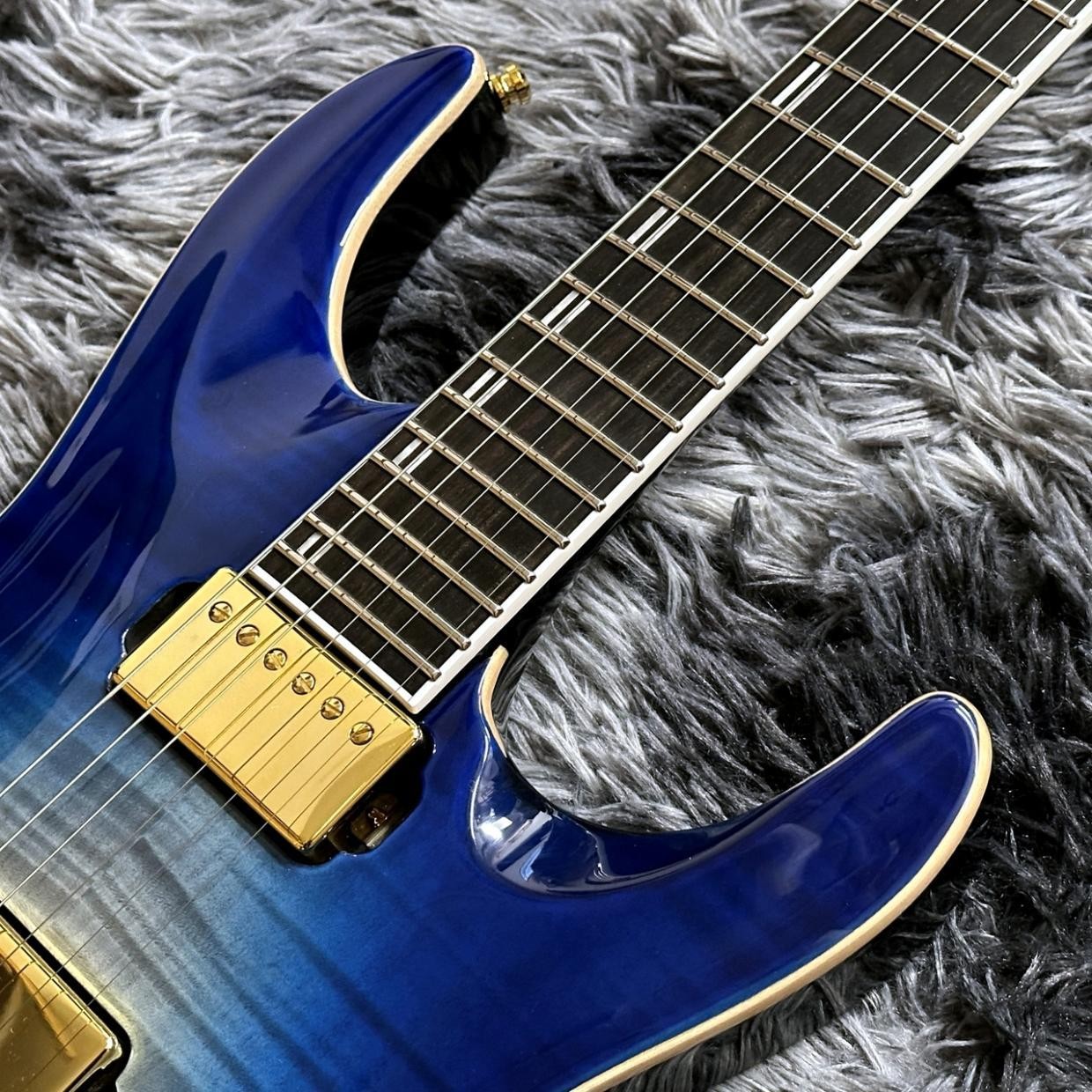 Edwards E-HORIZON-CTM 50TH Black Aqua Burst C -ESP 50TH Anniversary Limited