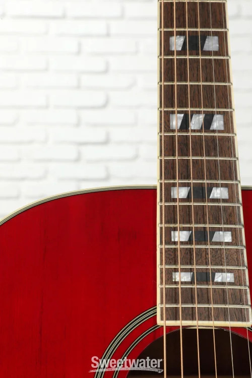 Ibanez AJ70M1E Artwood Jumbo Acoustic-electric Guitar – Wine Red