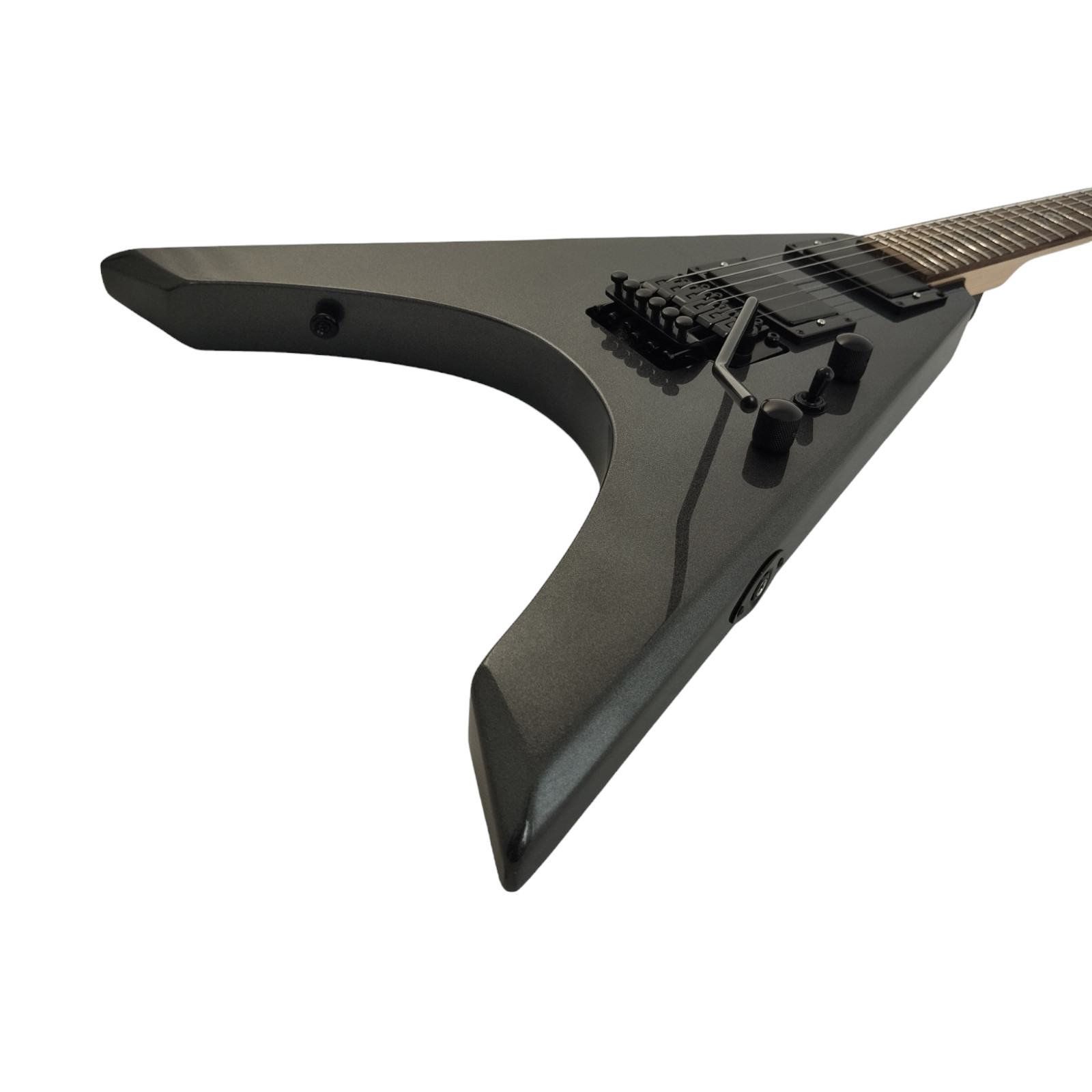 Haze HSFV 1940-J, Solidwood Gun Metal Grey, 6-String Electric Guitar