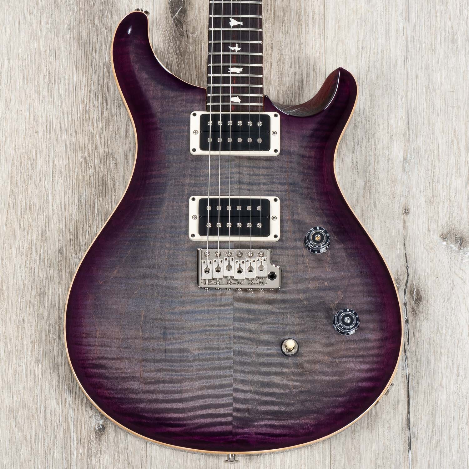 PRS Paul Reed Smith CE 24 Guitar, USA 85/15s, Faded Gray Black Purple Burst