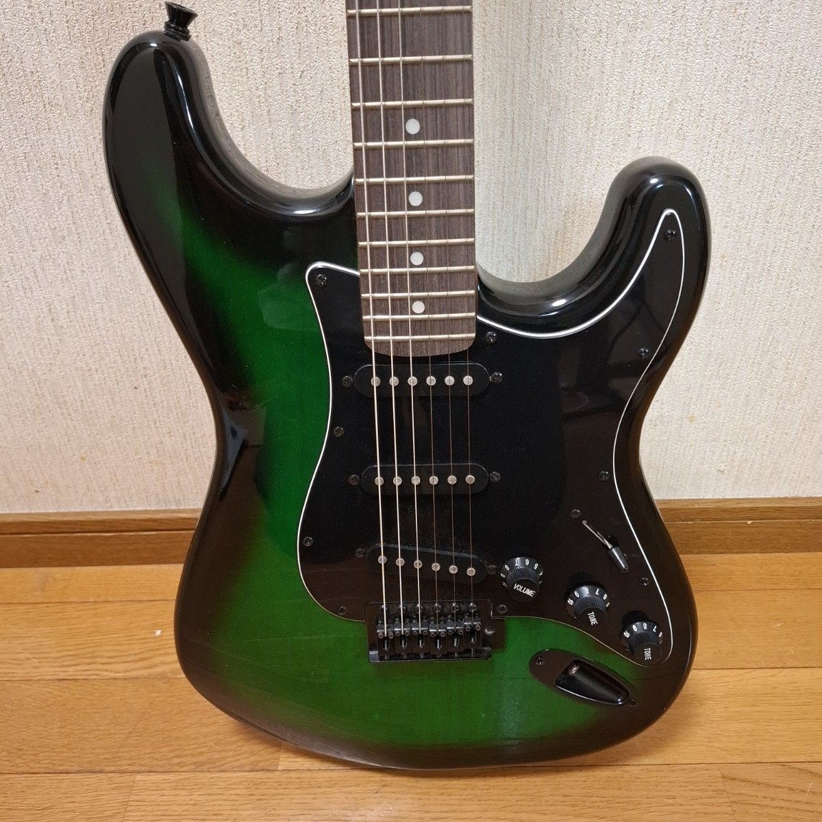SELDER Electric Guitar Stratocaster Black Green
