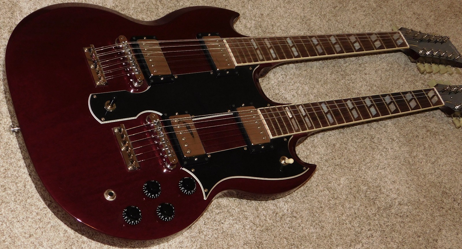 Gibson EDS-1275 Double Neck Electric Guitar 1995 Vintage Cherry