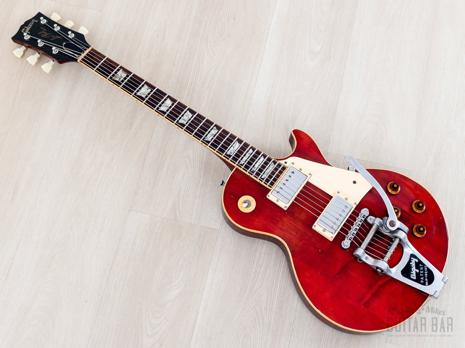 1975 Gibson Les Paul Deluxe Vintage Guitar Cherry, Humbucker Conversion w/ Case