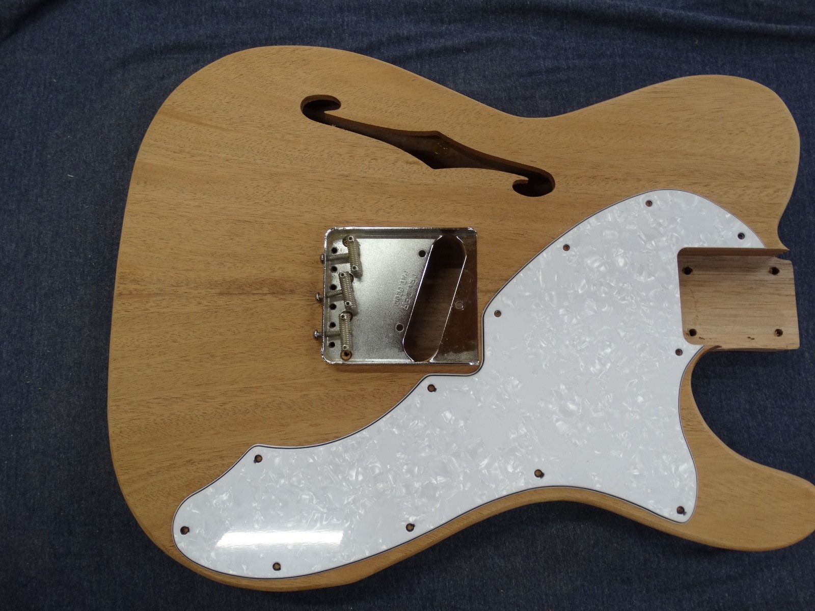 Tele style chambered unfinished- Walnut body with mahogany top. ’69 thin line