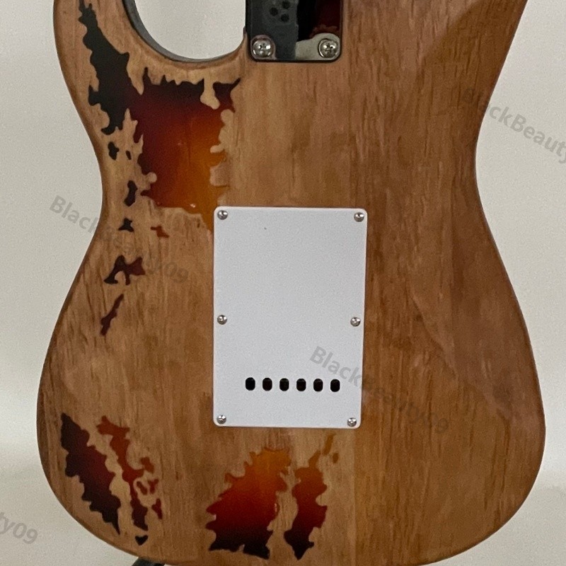 Heavy Aged Custom Electric Guitar Bone Nut Stainless Rounded Fret Alder Body