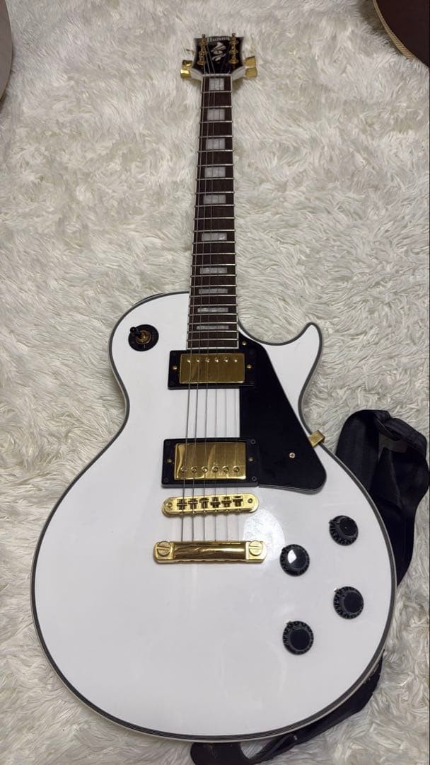 [Good Condition] Burny Les Paul Custom RLC-60 White