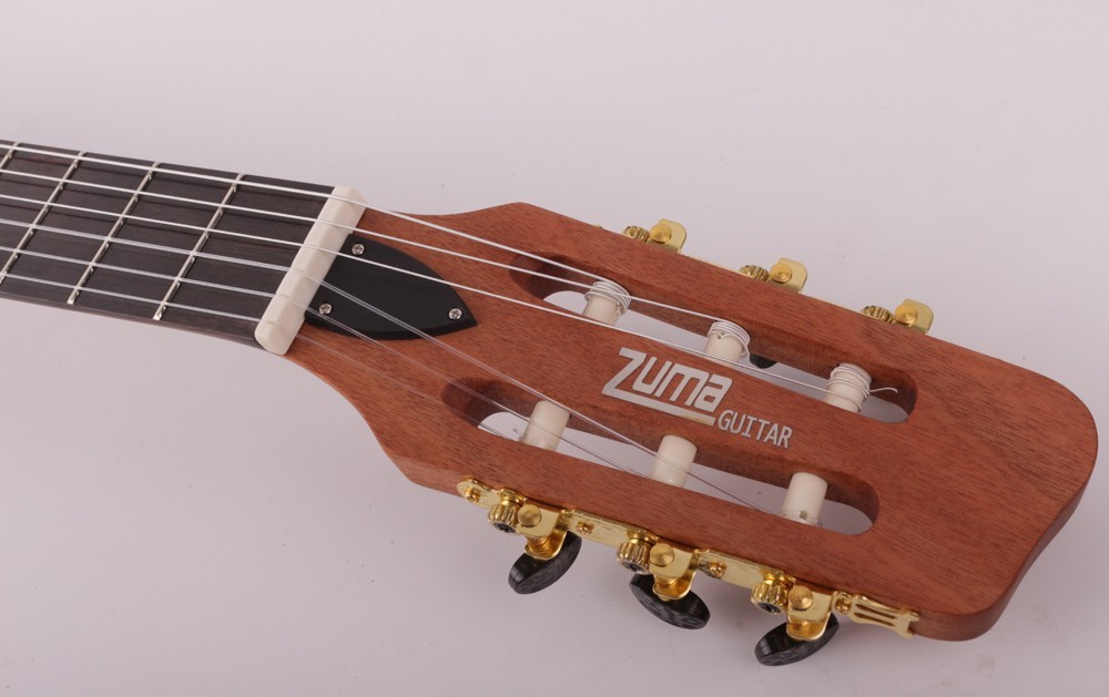 Electric Classical Guitar Silent Nylon String Travel Portable Built In Effect