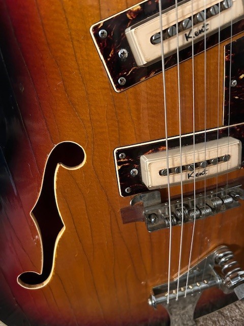 Vintage 1960’s Kent 820 Guitar with Tremolo and hard shell case