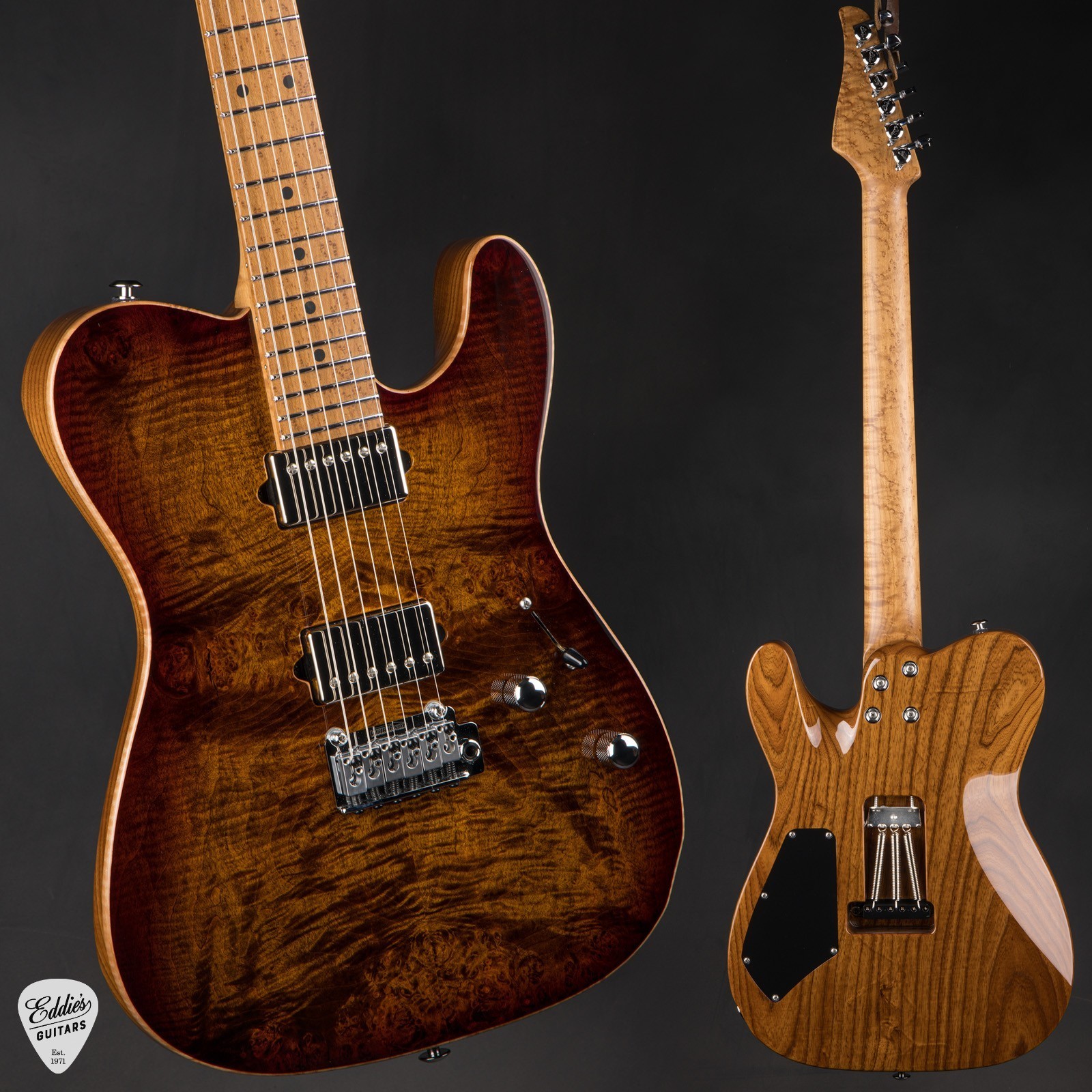 Suhr Roasted Modern T Waterfall Burl Maple – Bengal Burst #86114