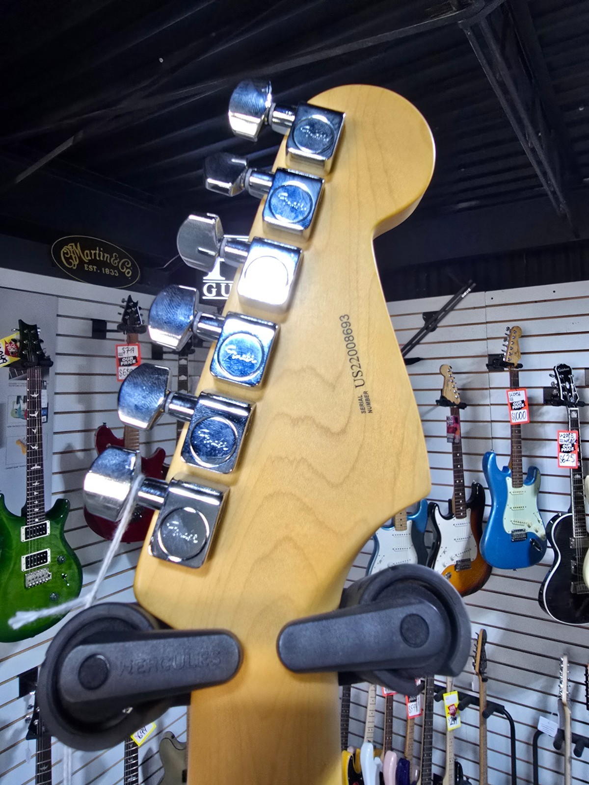 Fender Am Pro II Strat Left Handed- Miami Blue w/Rosewood + FREE Plek #693