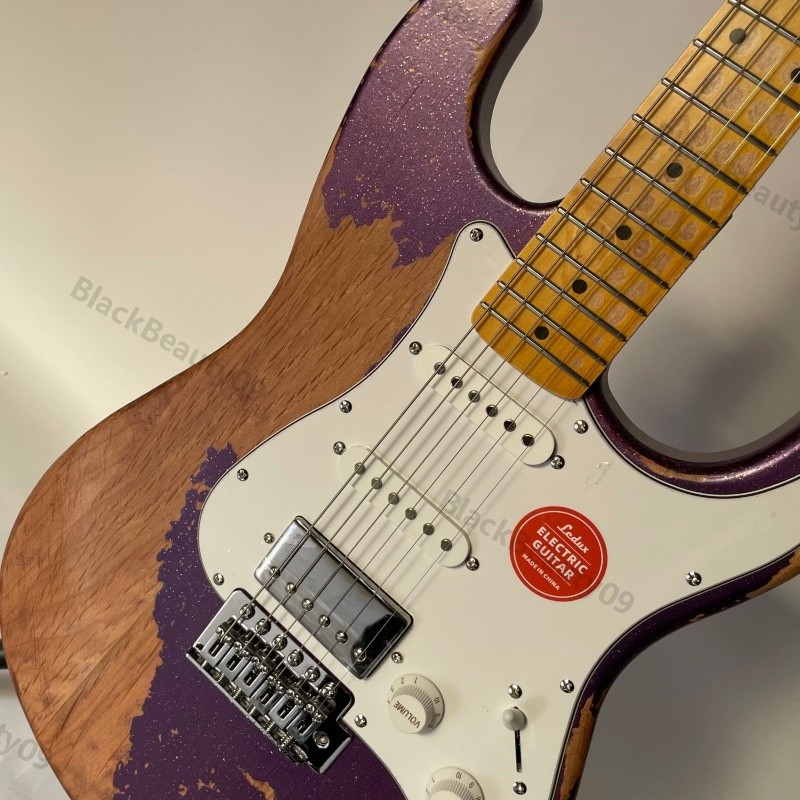 Heavy Aged Solid Body Electric Guitar Bone Nut Stainless Rounded Fret BEST OFFER