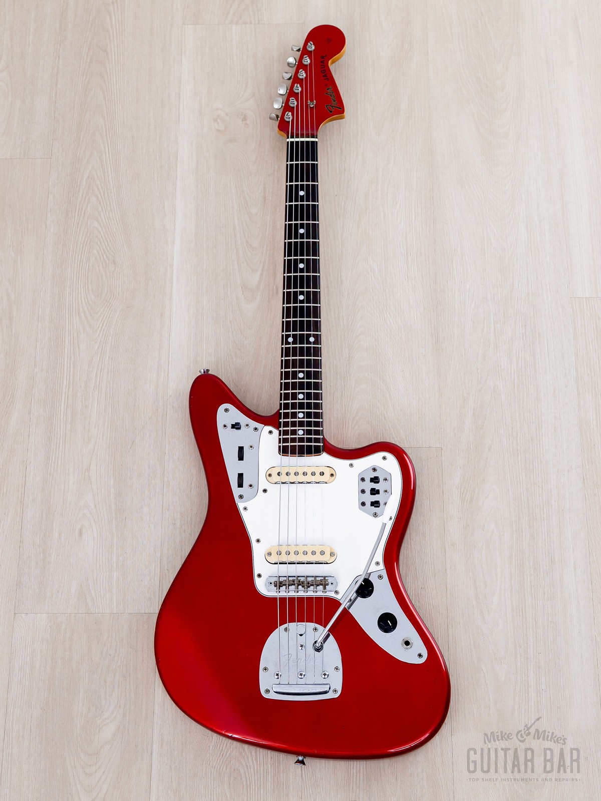 1999 Fender Jaguar ’62 Vintage Reissue JG66-85 Candy Apple Red + Headstock, CIJ