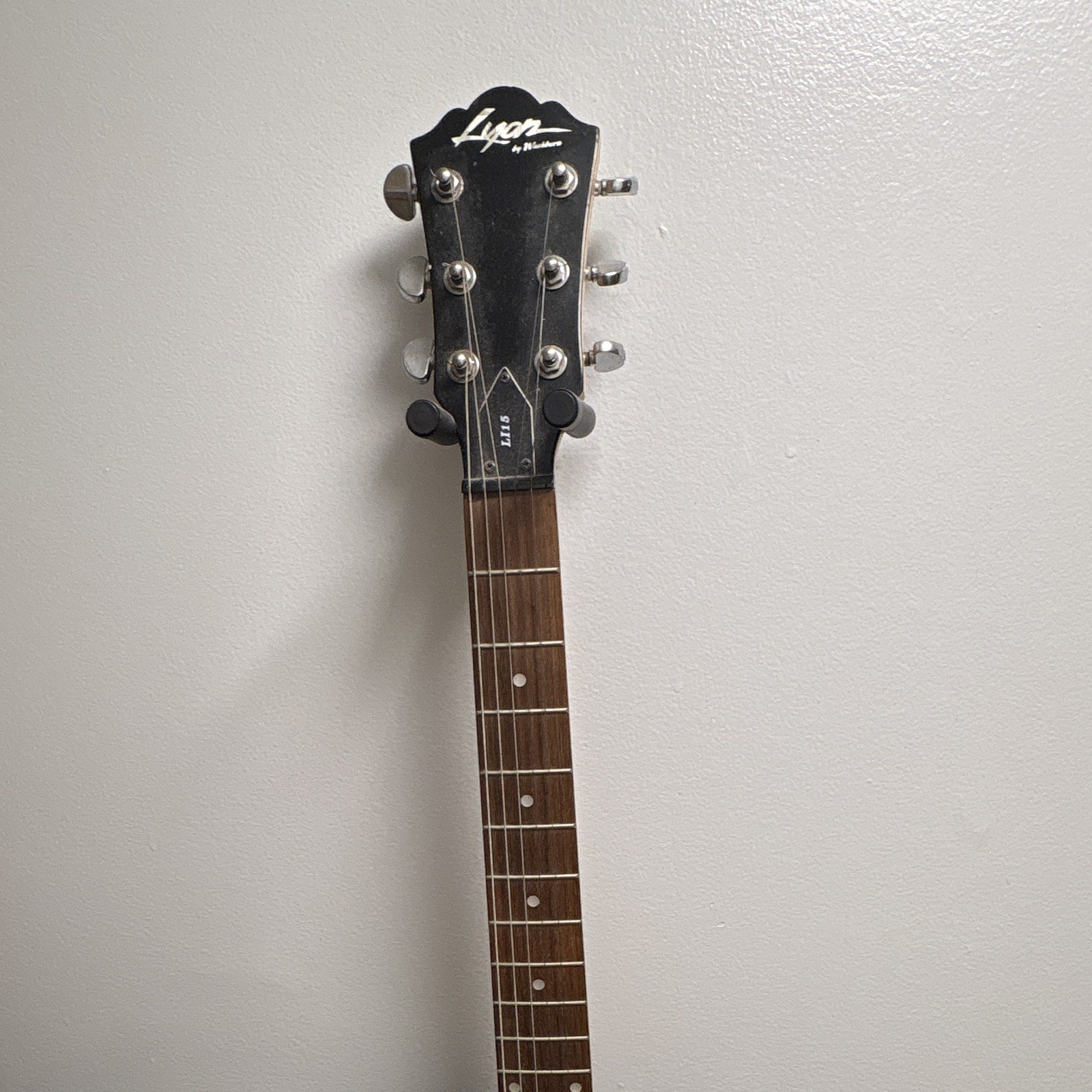 Lyon by Washburn L115 Electric Guitar Solid Body Black 6-String Right-Handed