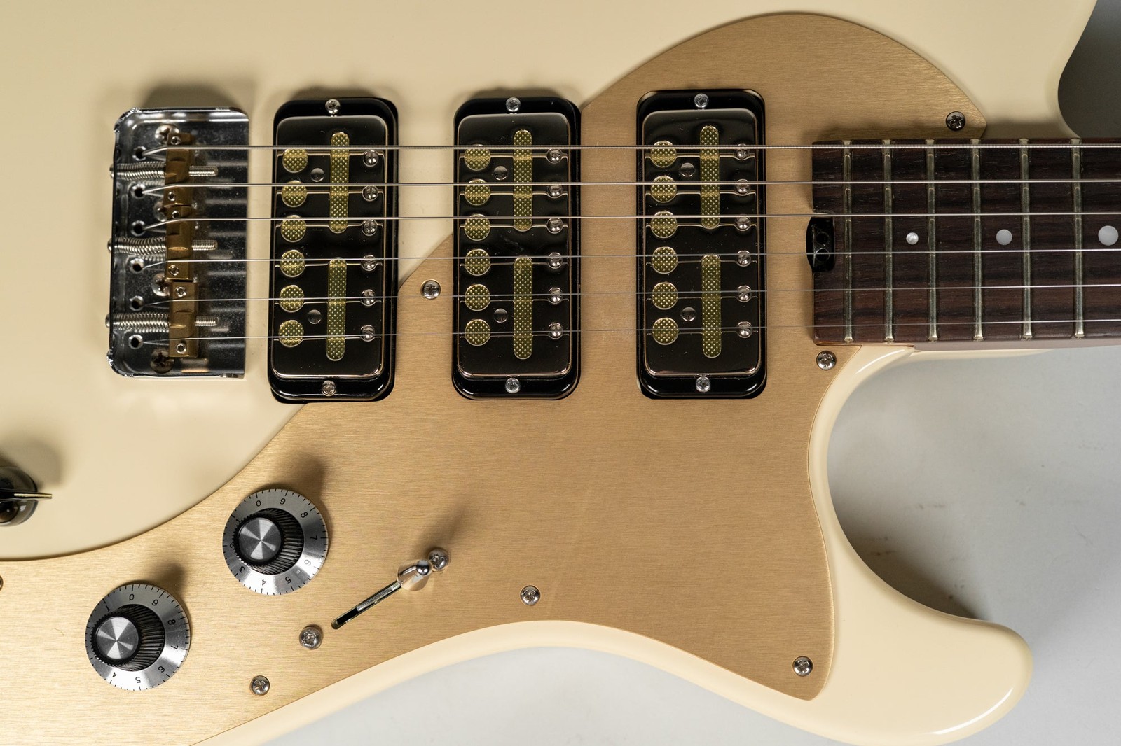 2015 Asher Guitars GT-3 Antique White Lollar Gold Foils w/OHSC