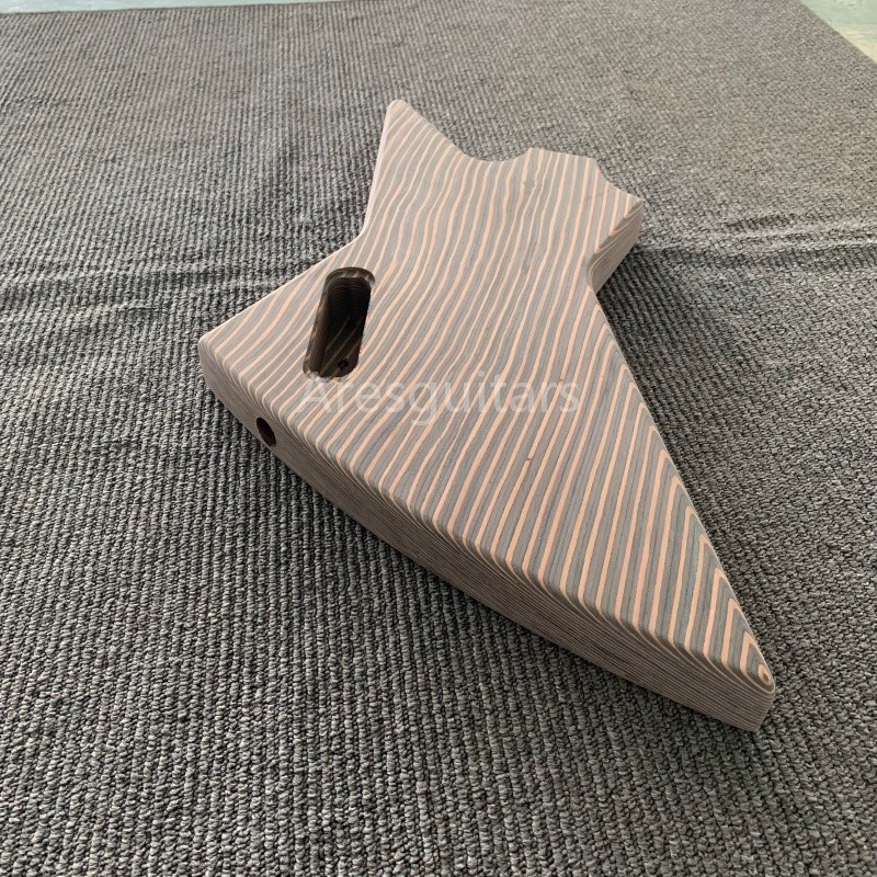 Unfinished Zebrawood DIY Electric Guitar Kits Include Hardware HH Pickups