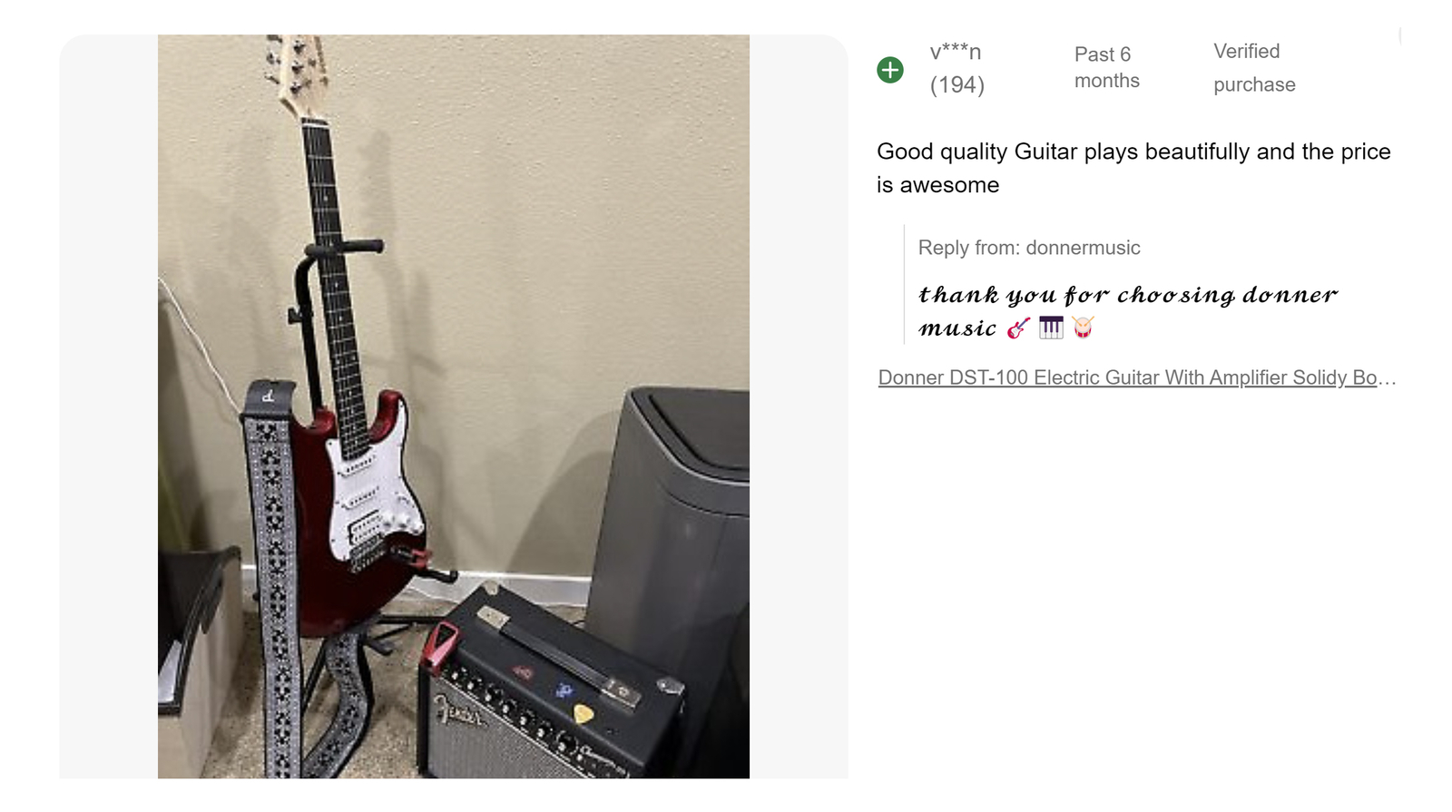 🎸 Donner DST-100 Electric Guitar With Amplifier Gig Bag Solid Body HSS Pickups