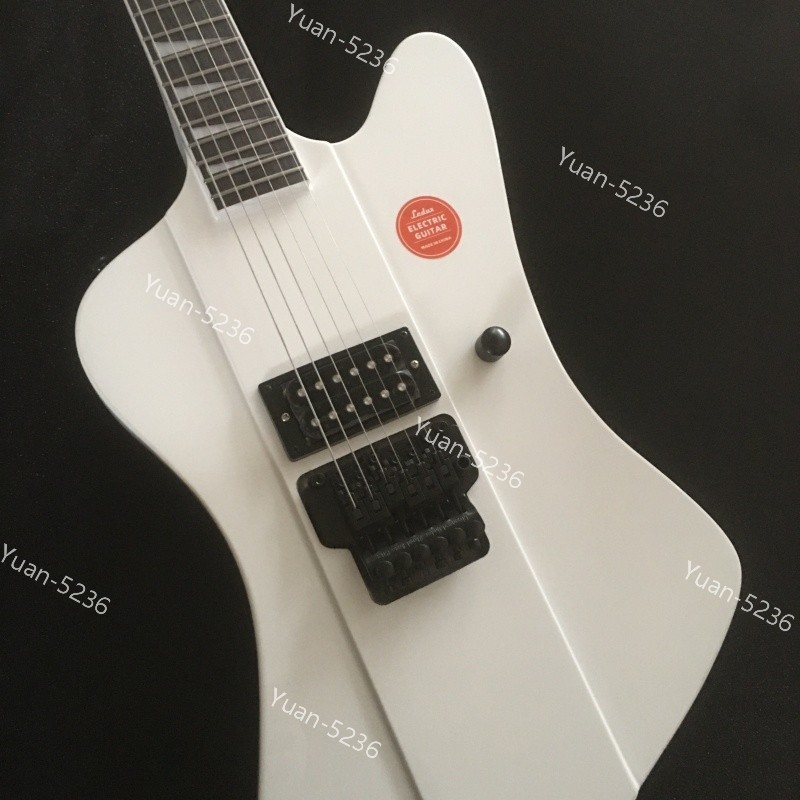 Solid Body White Electric Guitar Scale Length 648mm Stainless Frets FR Bridge
